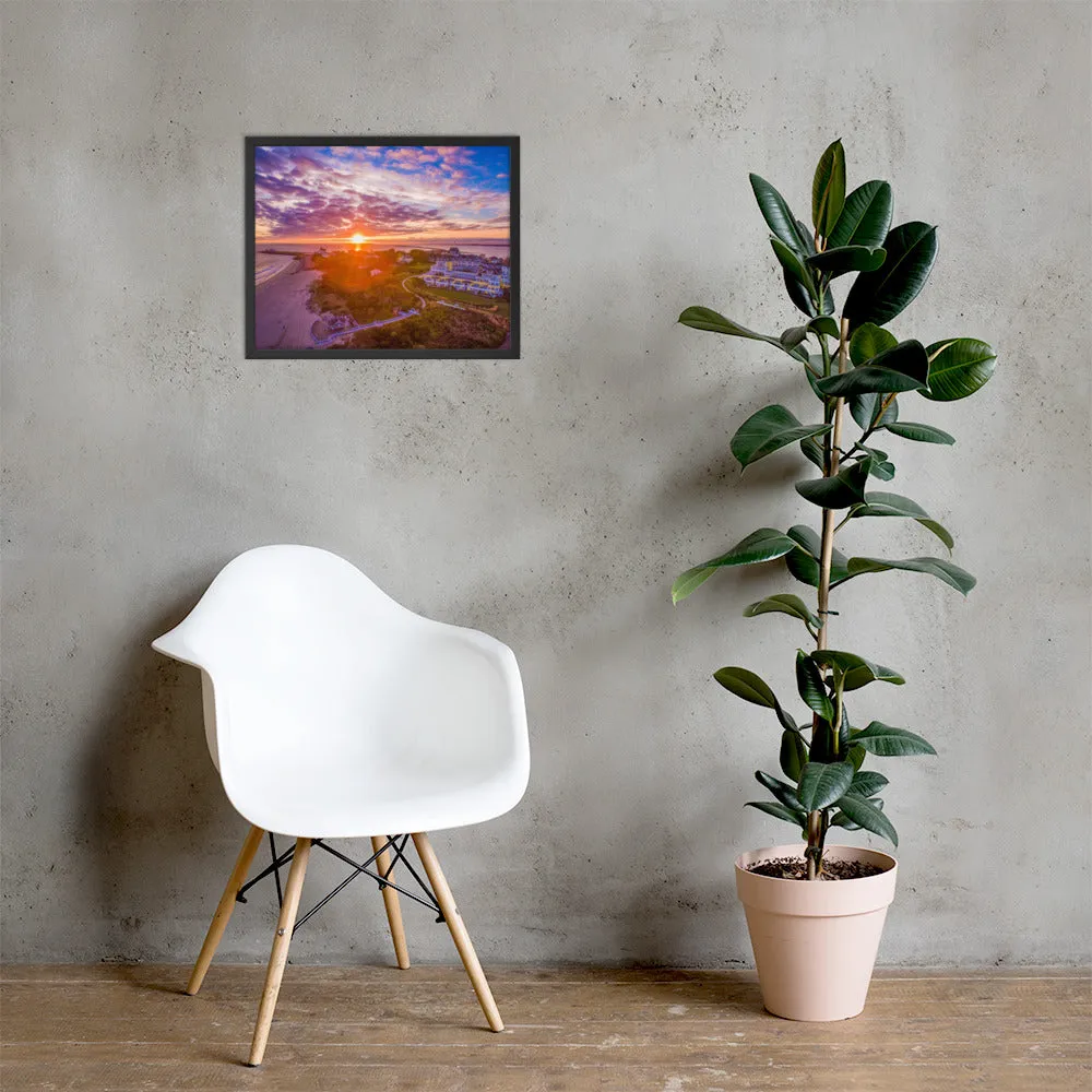 Watch Hill Sunset Over East Beach, Framed poster