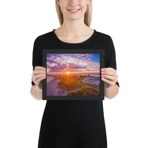 Watch Hill Sunset Over East Beach, Framed poster