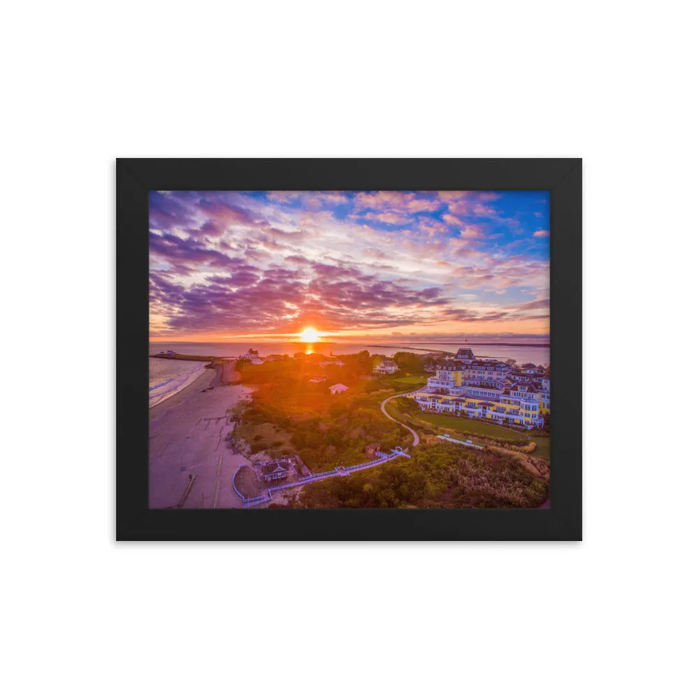 Watch Hill Sunset Over East Beach, Framed poster