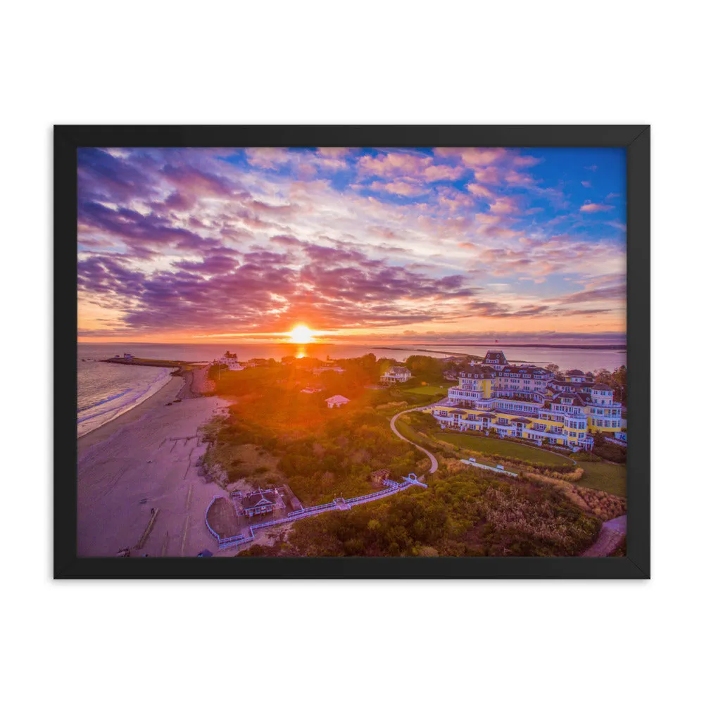 Watch Hill Sunset Over East Beach, Framed poster