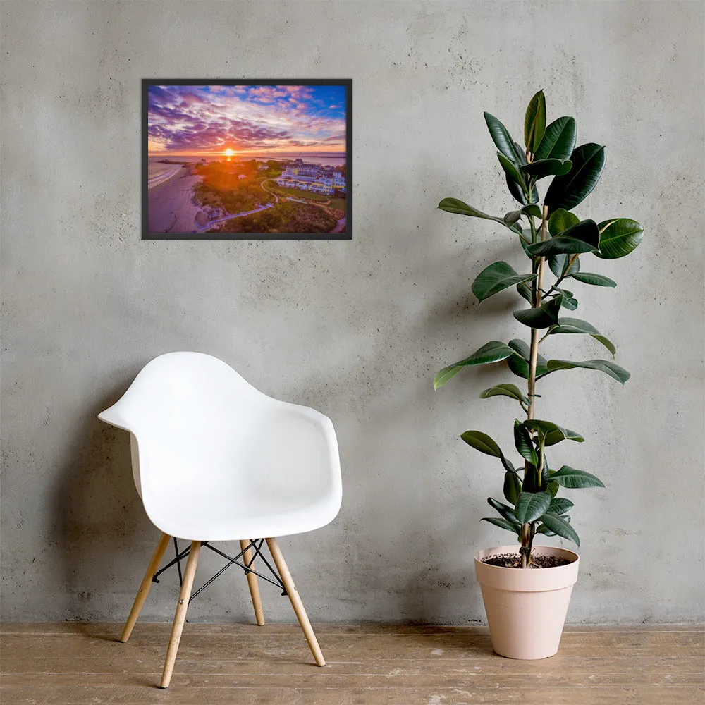 Watch Hill Sunset Over East Beach, Framed poster