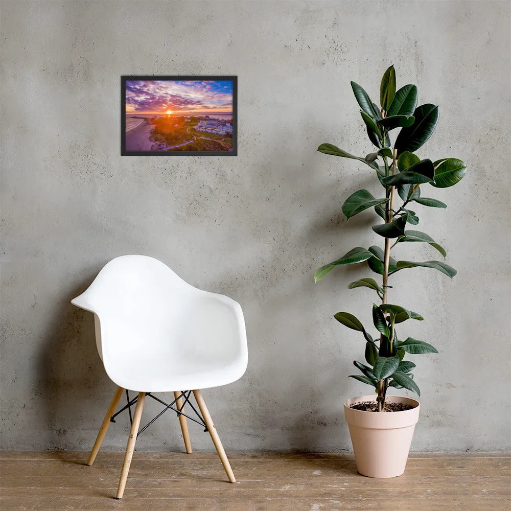 Watch Hill Sunset Over East Beach, Framed poster