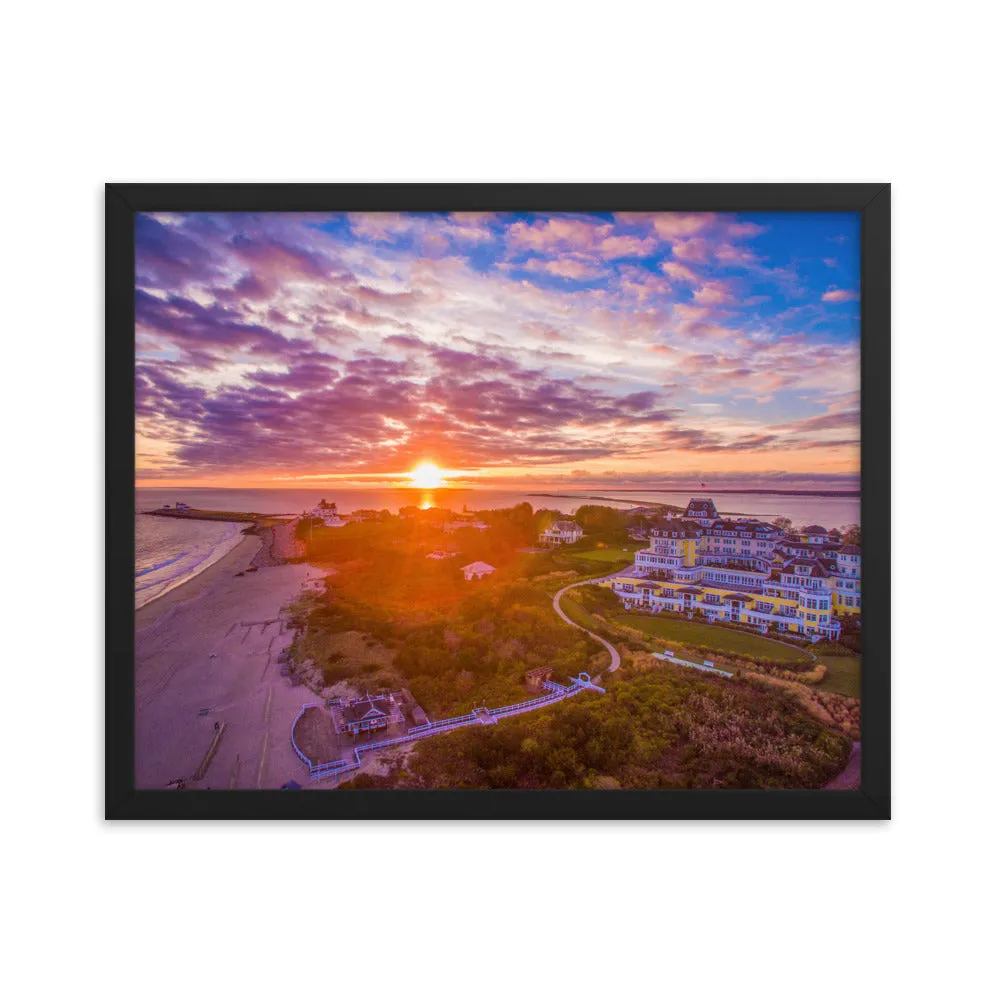 Watch Hill Sunset Over East Beach, Framed poster