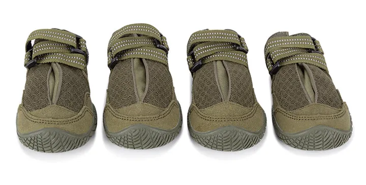 Whinhyepet Outdoor Adventure Dog Shoes - Green, Size 8