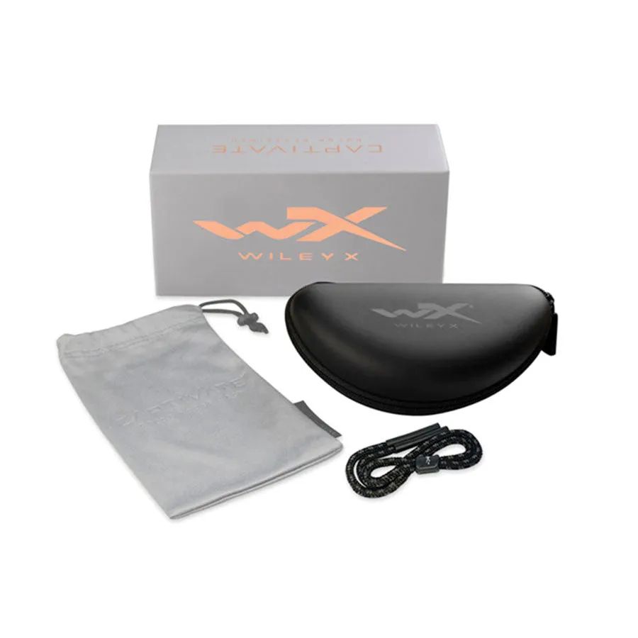 Wiley X Helix Captivate Bronze Mirror Lens w/ Gloss Black to Crystal Clear Frame