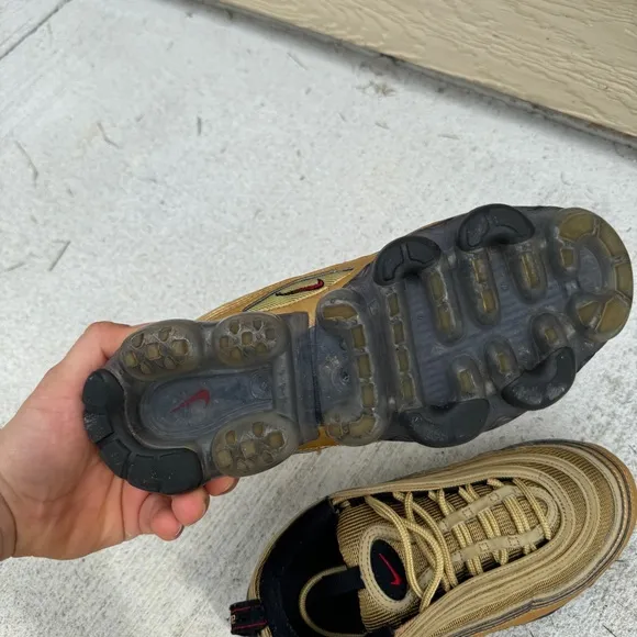 Womens Nike Air VaporMax 97 Metallic Gold Shoes