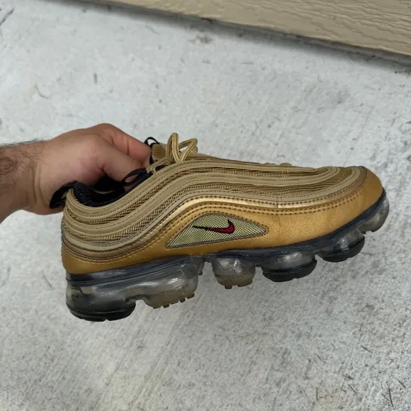 Womens Nike Air VaporMax 97 Metallic Gold Shoes