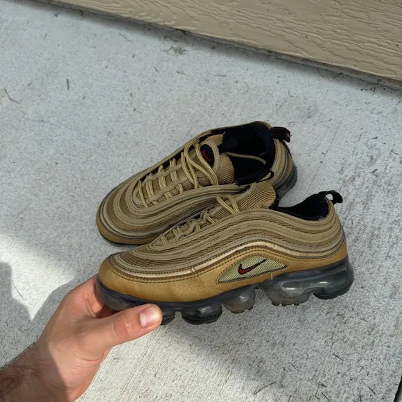 Womens Nike Air VaporMax 97 Metallic Gold Shoes