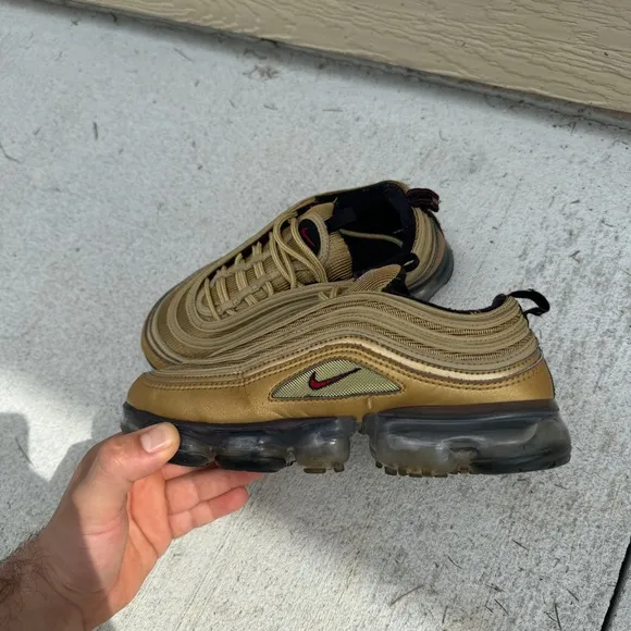 Womens Nike Air VaporMax 97 Metallic Gold Shoes