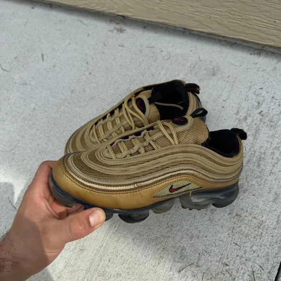 Womens Nike Air VaporMax 97 Metallic Gold Shoes