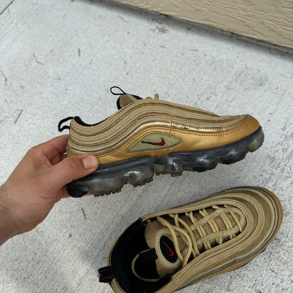 Womens Nike Air VaporMax 97 Metallic Gold Shoes