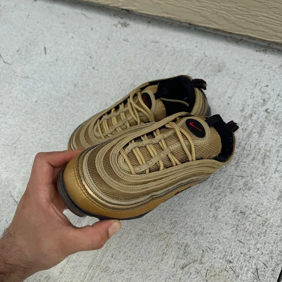 Womens Nike Air VaporMax 97 Metallic Gold Shoes