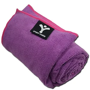 Yoga mate Perfect – Toalla para Yoga 183 Super Suave, absorbe el sudor, Bikram Yoga Toallas, antideslizante, Tamaño perfecto para colchoneta de yoga, ideal para yoga caliente, pilates, deportes y más. -, Púrpura