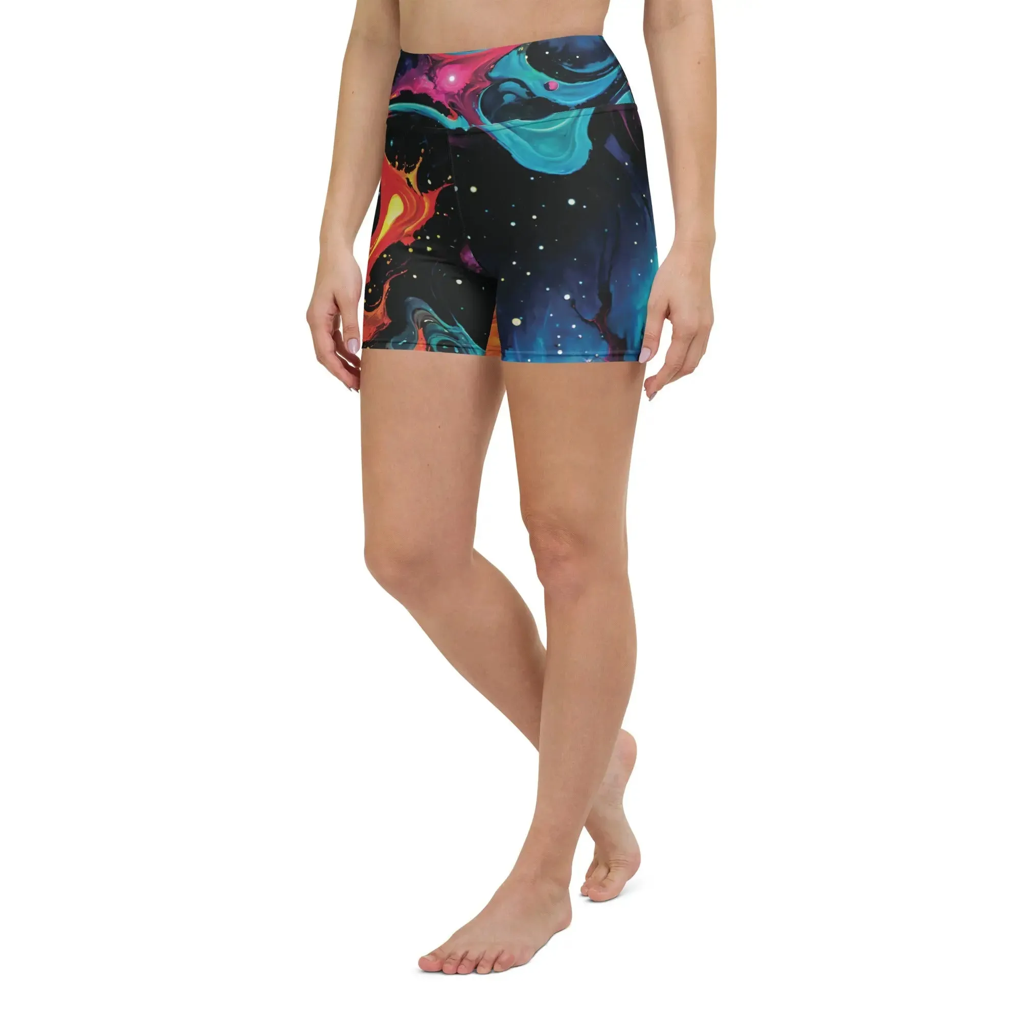 Yoga Shorts - Astral Tempest