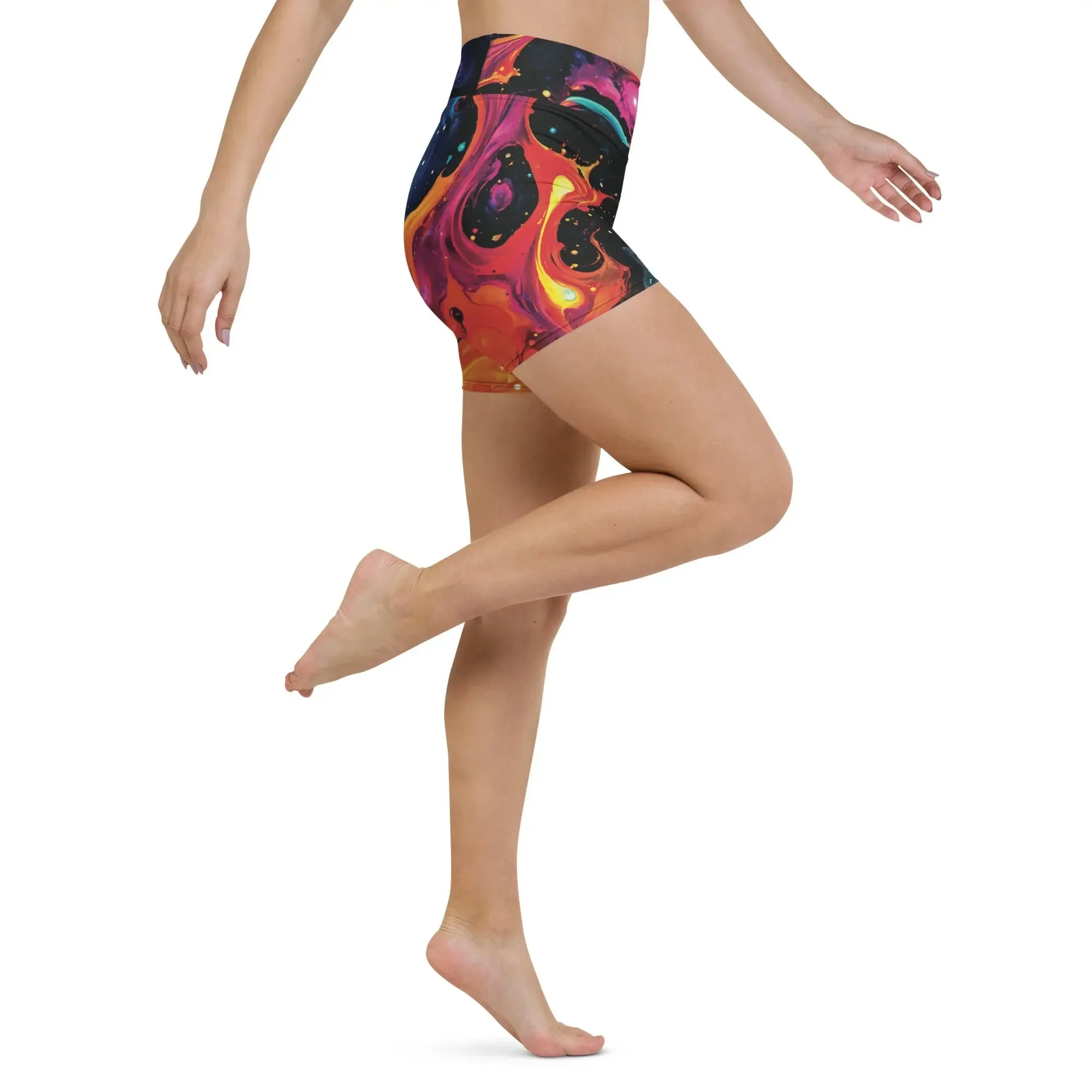Yoga Shorts - Astral Tempest