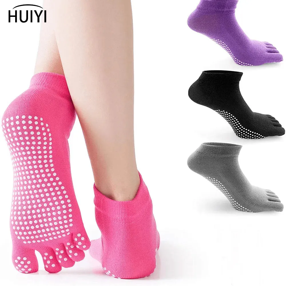 Yoga Toe Socks with Grips for Women