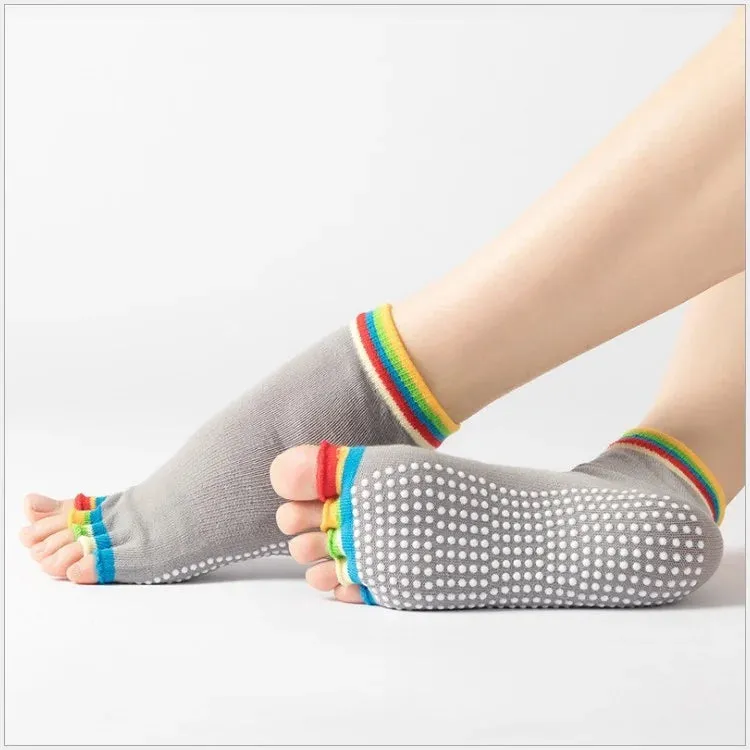Yoga Toe Socks with Grips for Women