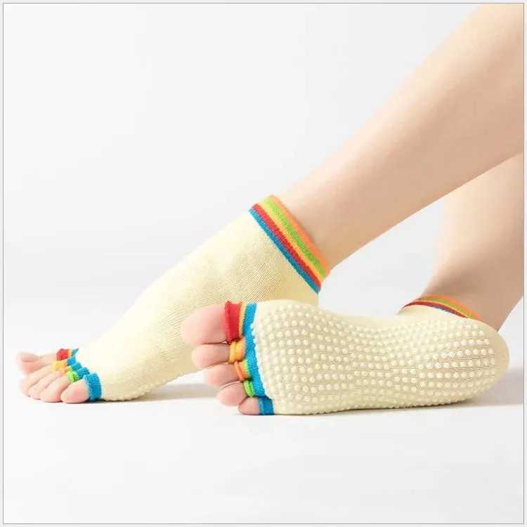 Yoga Toe Socks with Grips for Women