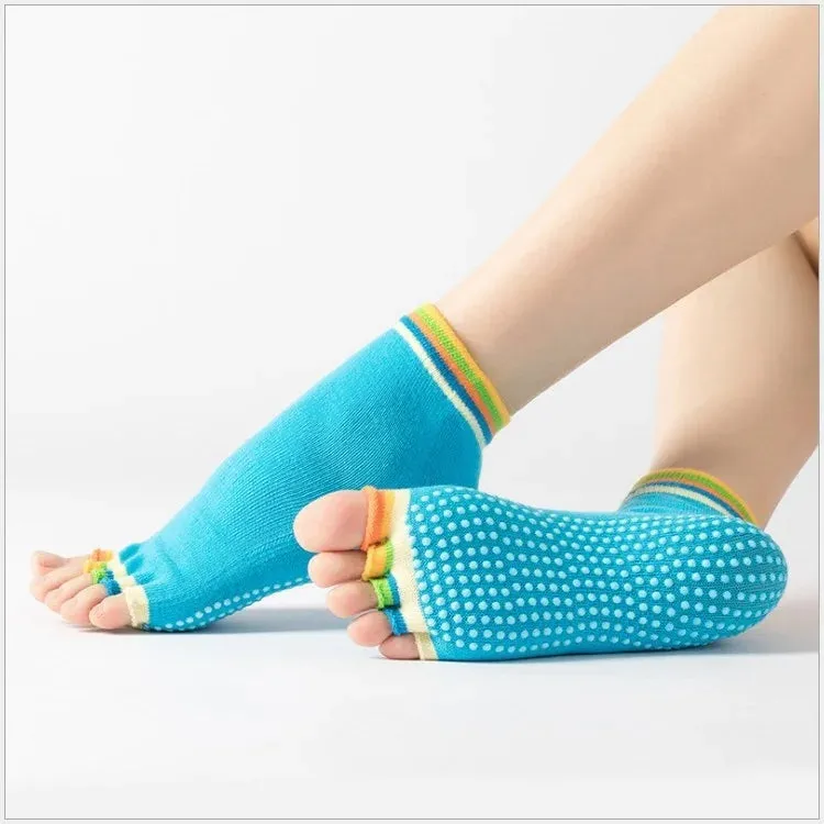 Yoga Toe Socks with Grips for Women