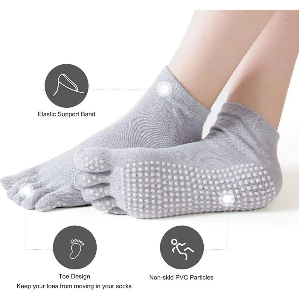 Yoga Toe Socks with Grips for Women