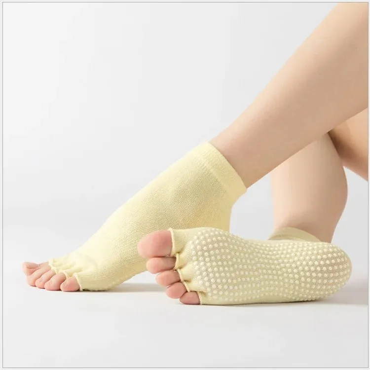 Yoga Toe Socks with Grips for Women