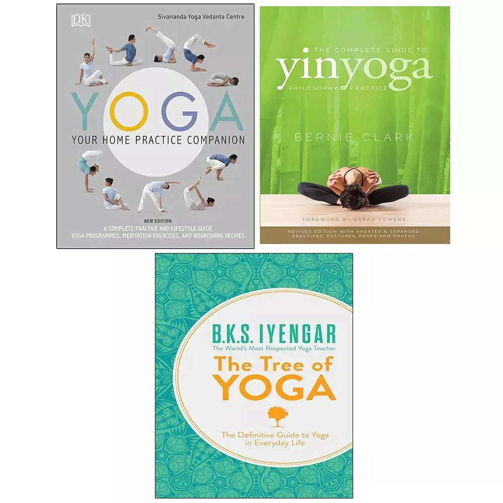 Yoga Your Home Practice Companion (HB),Guide Yin Yoga,Tree of Yoga 3 Books Set