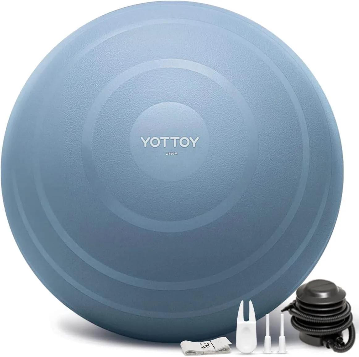 YOTTOY Anti-Burst Exercise Ball for Working Out, Yoga Ball for Pregnancy,Extra Thick Workout Ball for Physical Therapy,Stability Ball for Ball Chair Fitness with Pump